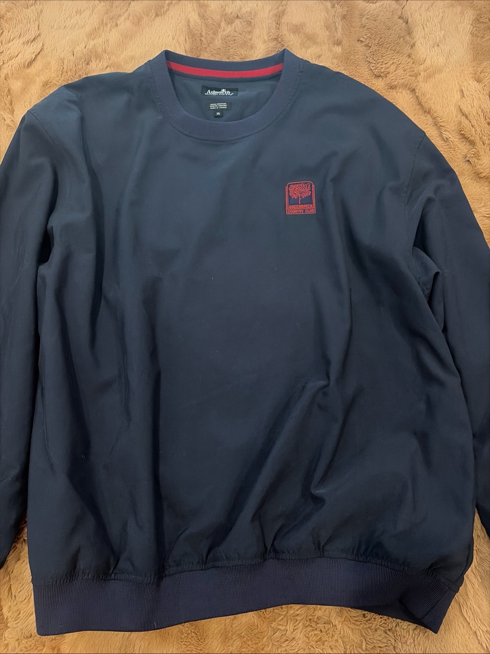Ashworth Golf Greenbrier Country Club XL Virginia Pullover Water Resistant shirt